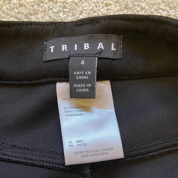 NEW - Tribal Black Faux-Suede Jeans - Size 4 - Picture 3 of 4